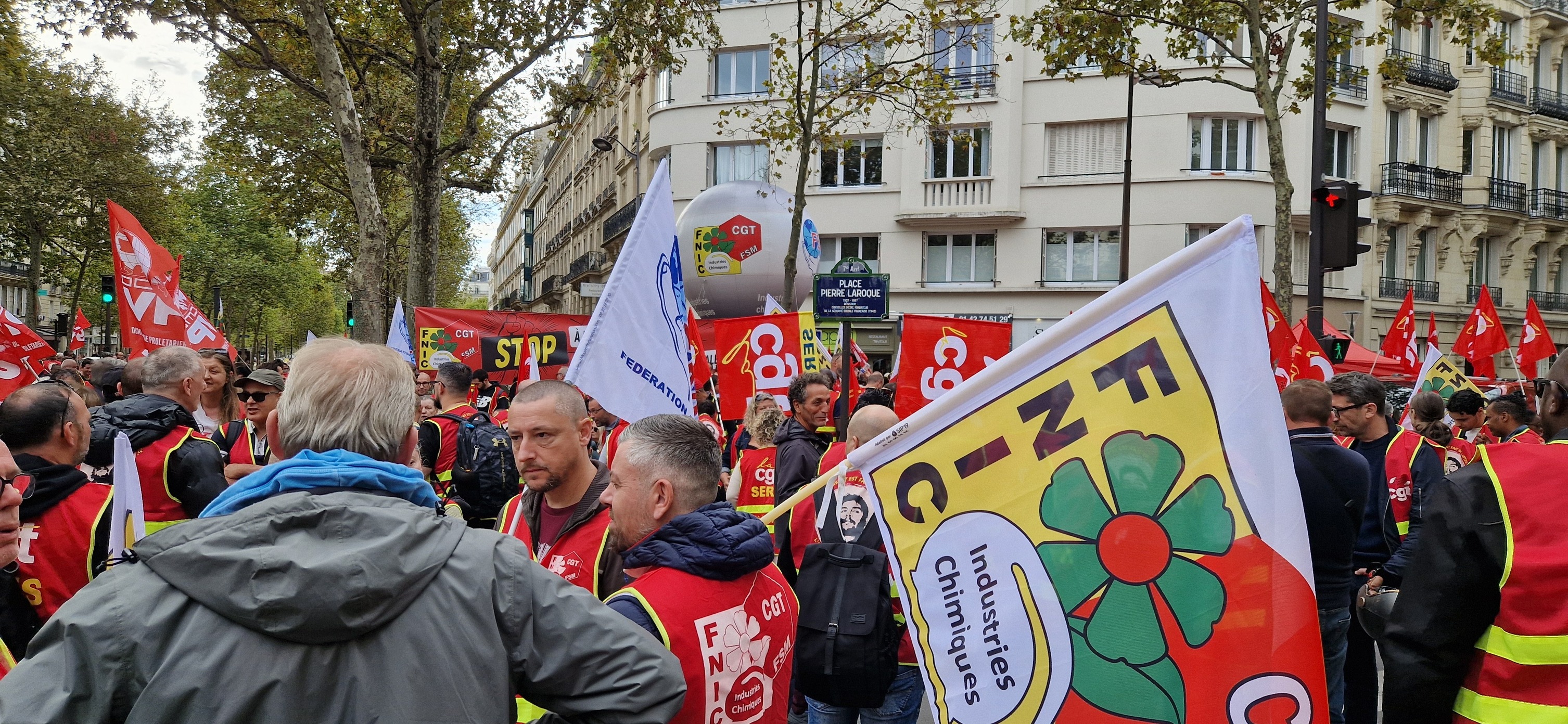 Manifestation CGT - Drapeaux